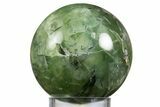 Polished Prehnite With Epidote Sphere #343070-1